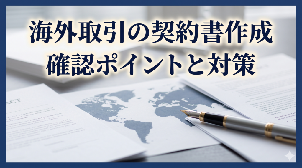 埼玉県和光市のアーチ行政書士事務所の契約書作成、海外取引の注意点に関する画像