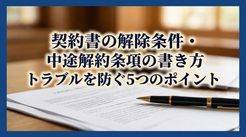 埼玉県和光市のアーチ行政書士事務所の契約書解除に関する写真